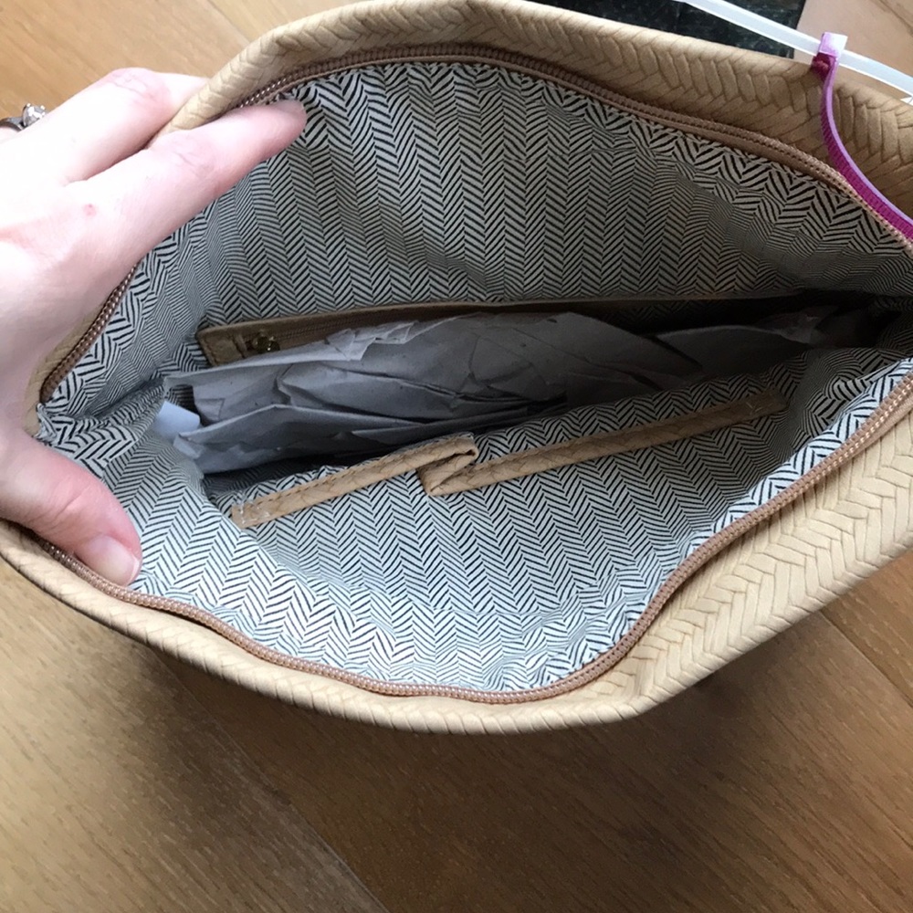 Nwt Steve Madden Clutch-Camel Color - image 5